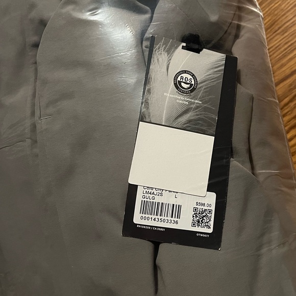 Lululemon NWT Men’s Cold City Parka sz Lg Gull Grey - Picture 11 of 11